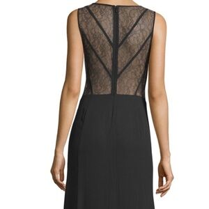 BCBGMaxAzria Black Lace Back Maxi Dress